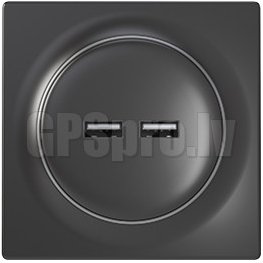 FIBARO Walli N USB Outlet, Black viedā rozete