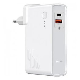 Baseus Power Station GaN 2 in 1 QC Power bank & Charger C+U 10000mAh 45W EU White power bank