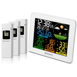 Bresser Krāsaina meteoroloģiskā stacija ar 3 sensoriem laika stacija
