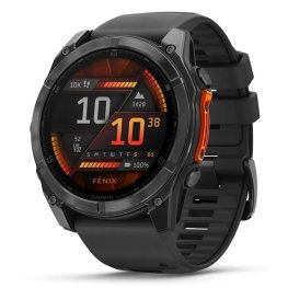 GARMIN Fenix 8 51 mm, AMOLED, Slate Gray with Black Silicone Band спортивные часы