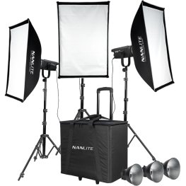 NANLITE FS-150 LED 3 light kit with stand LED komplekts