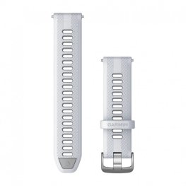 GARMIN Forerunner Watch Band, Whitestone/Powder Gray with Silver Hardware