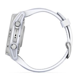 GARMIN Fenix 8 43 mm, AMOLED, Silver with Whitestone Silicone Band sporta pulkstenis