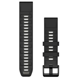GARMIN QuickFit Band 22mm, Black/Pebble Gray Silicone Band