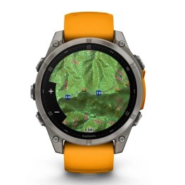 GARMIN Fenix 8 47 mm, AMOLED, Sapphire Titanium with Spark Orange/Graphite Silicone Band спортивные часы