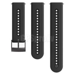 SUUNTO 24mm ATH7 Silicone Strap Charcoal Black Blue S+M for Suunto 7, 9, Spartan
