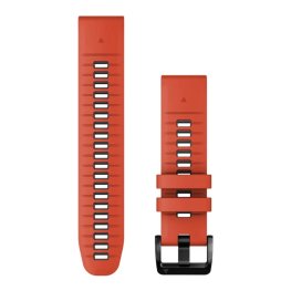 GARMIN QuickFit Band 22mm, Flame Red/Graphite Silicone