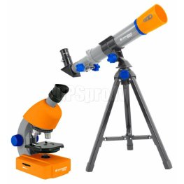 Bresser Bērnu mikroskops (40x - 640x) + teleskops (20x - 32x) komplekts mikroskops