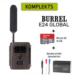 BURREL E24 Global + SD 16GB + Akumulators + Savienotāji meža kamera