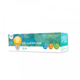 Forever Light LED Bulb E27 G45 2W 230v yellow 5pcs LED праздничное освещение