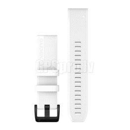 GARMIN QuickFit Band 22mm, White with Black Stainless Steel Hardware