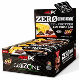 AMIX Low-Carb ZeroHero® Protein Bar 15x65g, Orange Blast спортивное питание